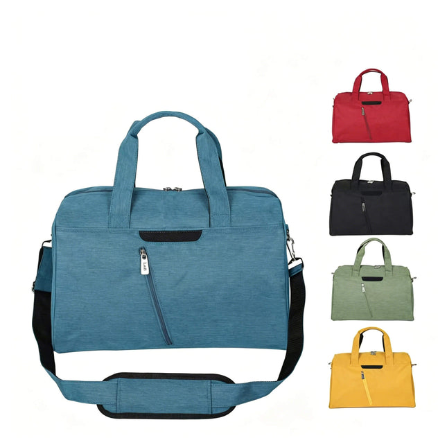 Eliteshine waterproof nylon golf accessory bag available in 5 colors: blue, red, black, sage green, and yellow