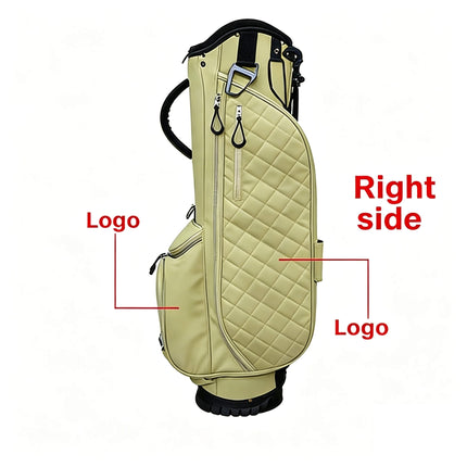 eliteshine n02 pu golf bag showing logo position in its right side