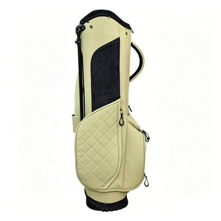 eliteshine n02 pu golf bag in beige right side view