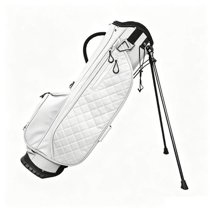 eliteshine n02 pu golf bag in white with two kickstands