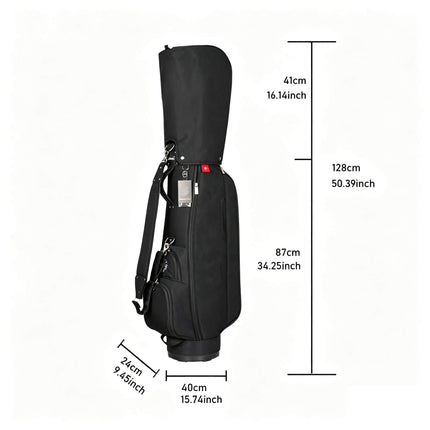 Eliteshine waterproof nylon golf stand bag in black with size