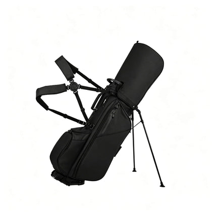 Eliteshine 14-way waterproof polyester golf stand bag with dual shoulder harness and built-in kickstand in black