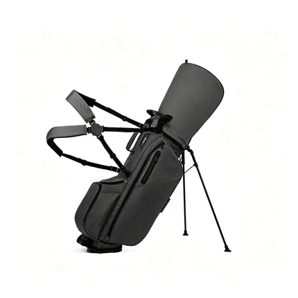 Eliteshine 14-way waterproof polyester golf stand bag with dual shoulder harness and built-in kickstand in gray