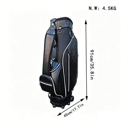 Eliteshine golf trolley bag dimensions — 45cm wide × 91cm tall (17.7 × 35.8 inches), weight 4.5kg