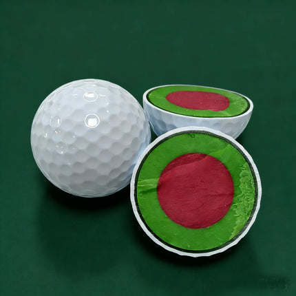 Close-up of Eliteshine 4-piece Surlyn golf ball with outstanding performance in tournament