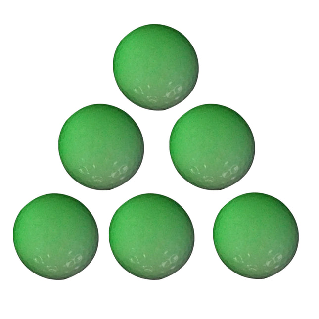 Eliteshine golf ball glowing in the dark , giving vivid green glow on course
