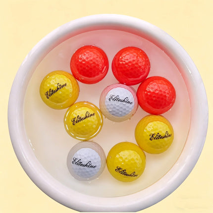 Eliteshine water floating golf balls in multiple colors, buoyant design for easy retrieval