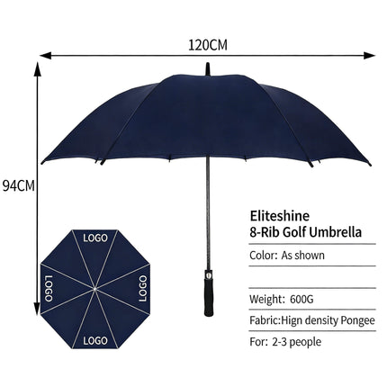 eliteshine golf umbrella diameter 120cm height 94cm in navy