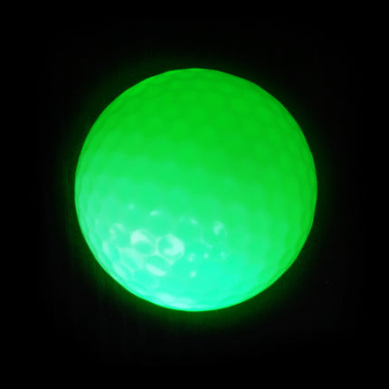 Eliteshine LED light-up golf balls in green light, impact-activated glow
