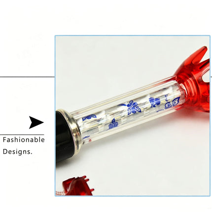 Side detail of Eliteshine T101 magnetic golf tee transparent body showing internal magnet mechanism and rubber collar